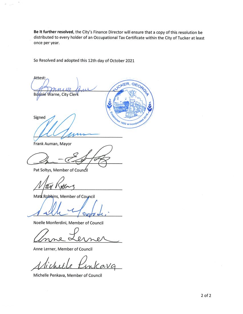 Inclusive Ordinance 2